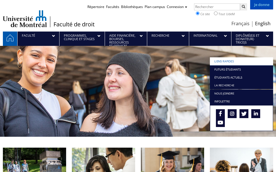 www.droit.umontreal.ca/ screen capture