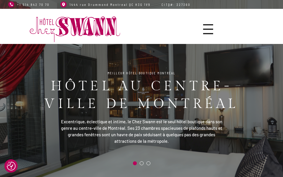 hotelchezswann.com/ screen capture