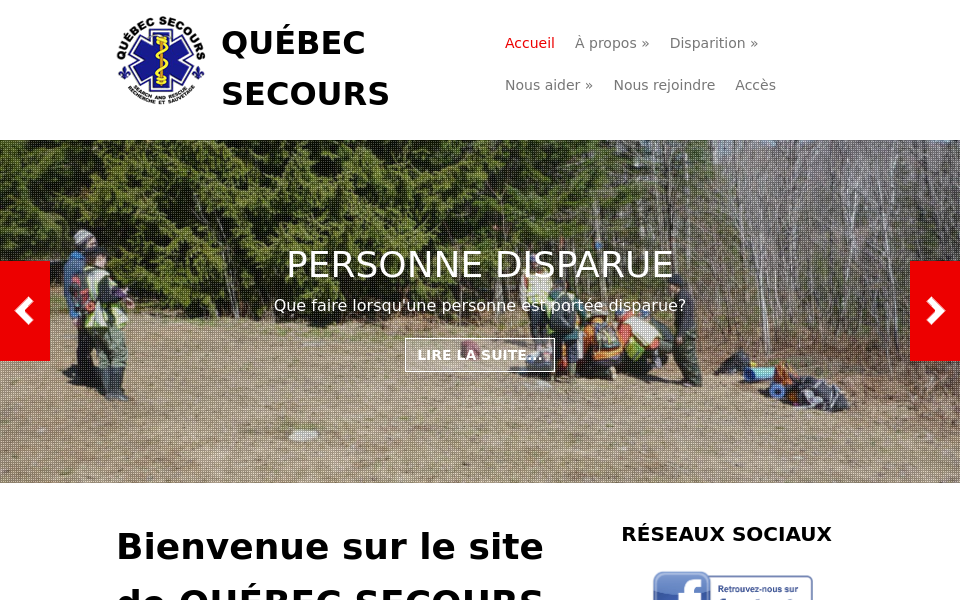 quebecsecours.org/ screen capture
