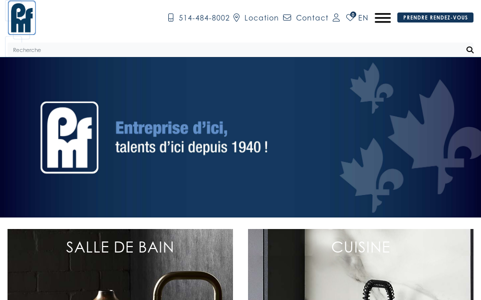 pmf-plumbing.ca/fr/ screen capture