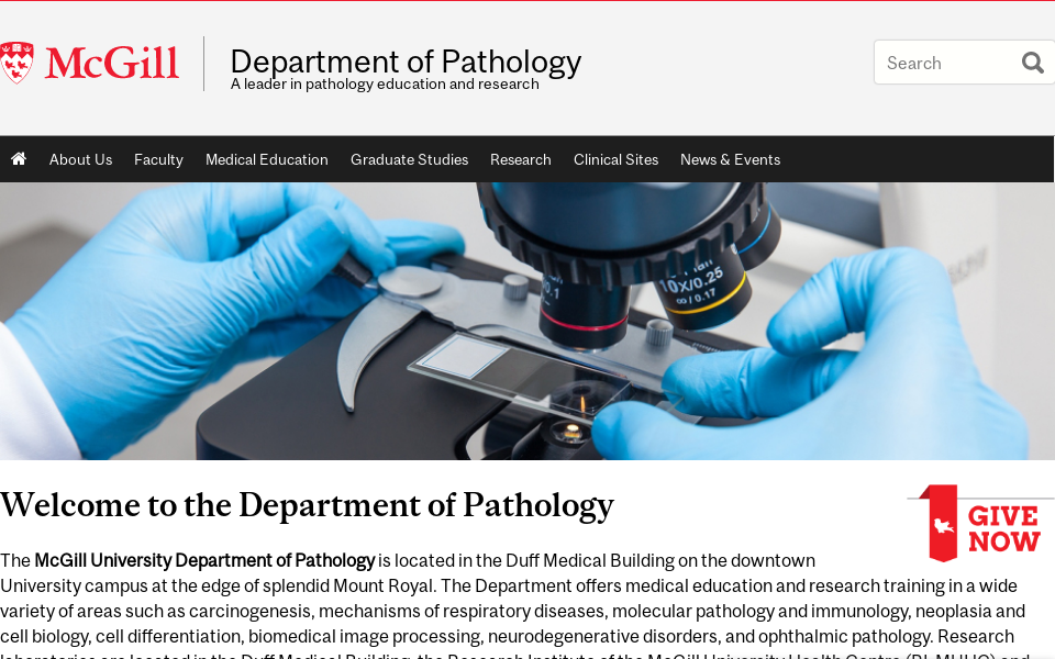 www.mcgill.ca/pathology/ screen capture
