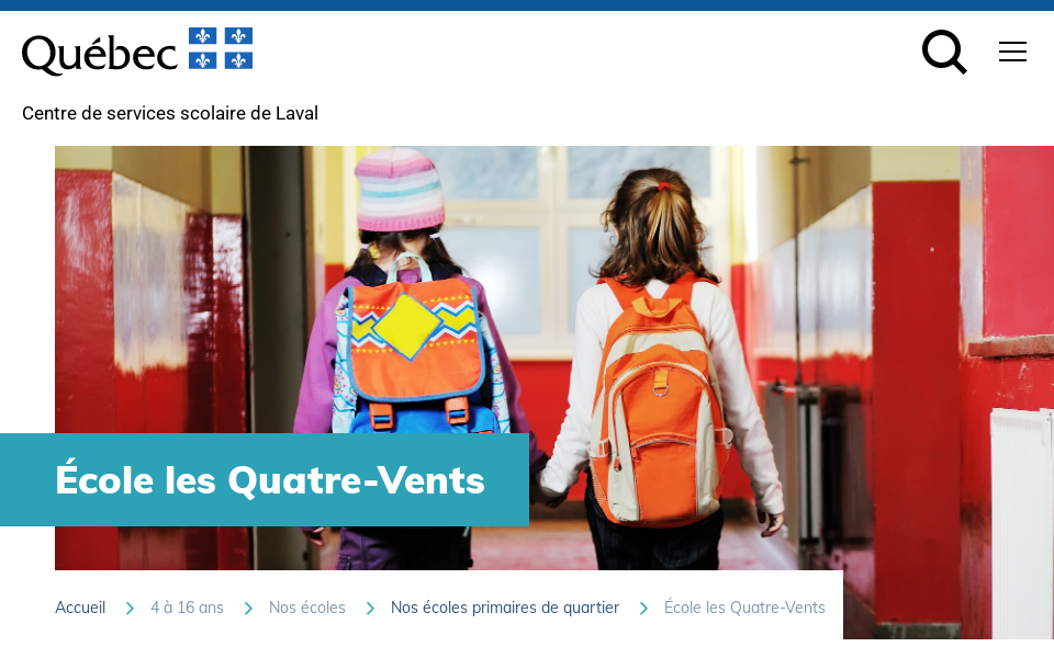 csslaval.gouv.qc.ca/nos-etablissements/ecole-les-quatre-vents/ screen capture