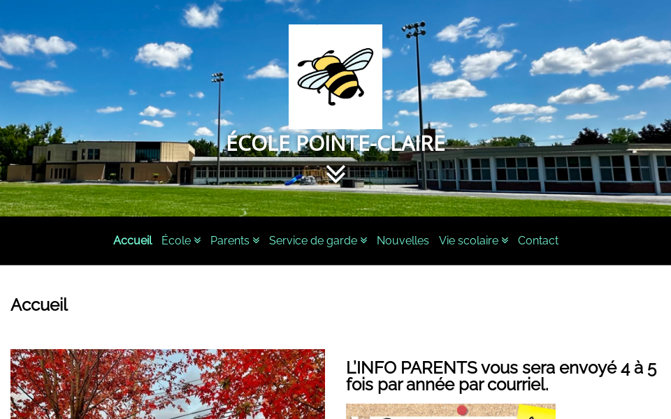 ecoleouest.com/pointeclaire/ screen capture