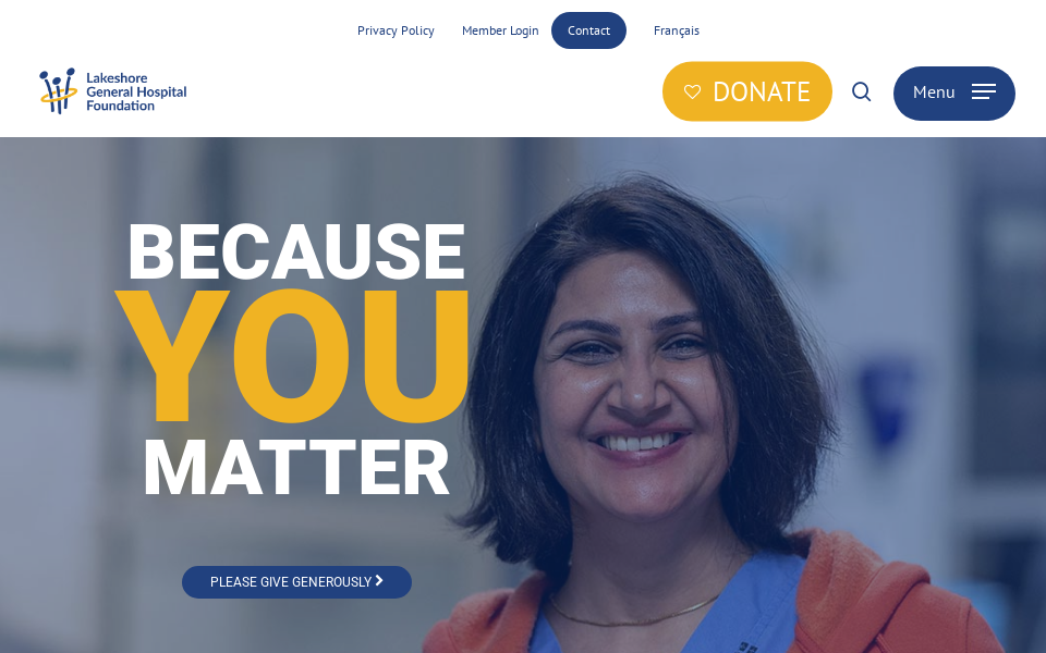 fondationlakeshore.ca/ screen capture