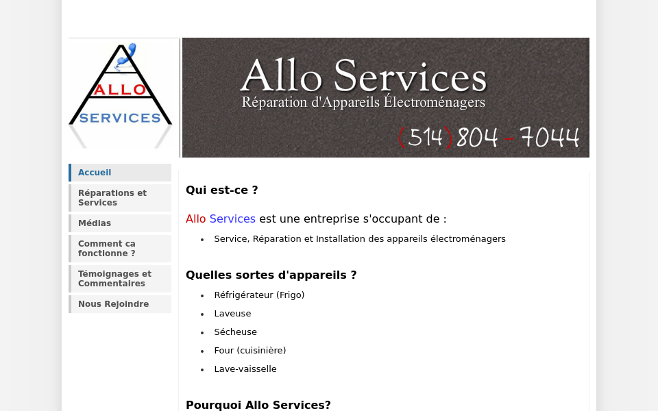 www.alloservices.ca/ screen capture