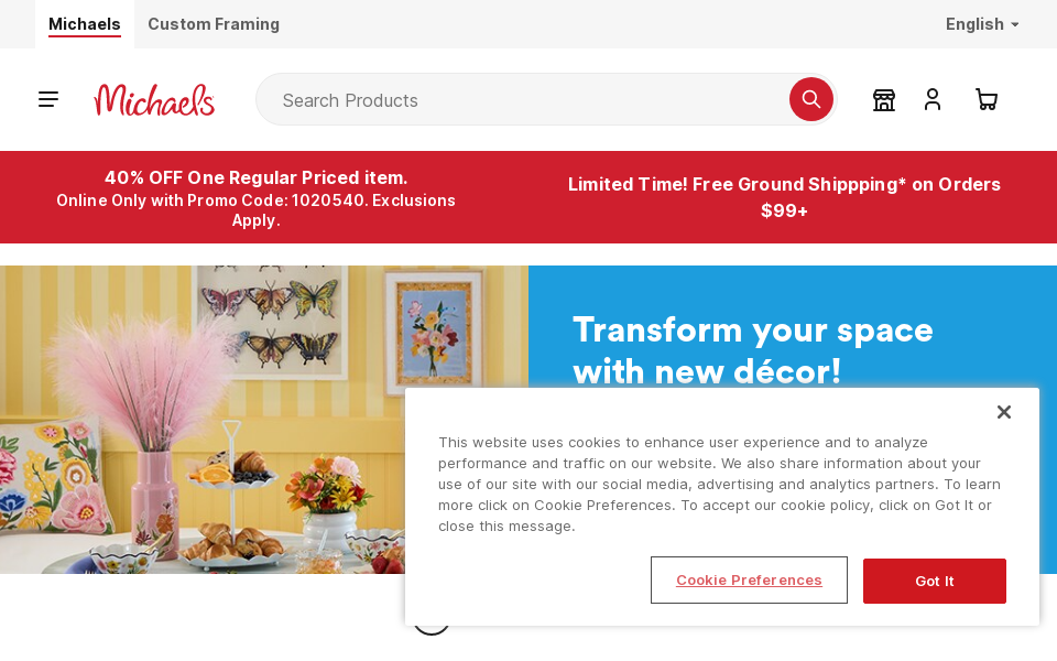 canada.michaels.com/ screen capture