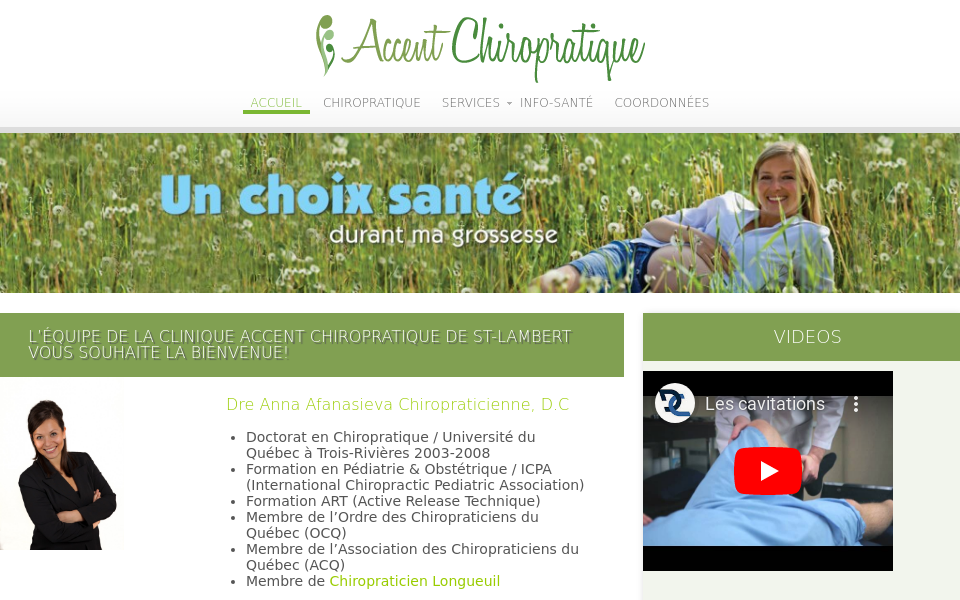 accentchiropratique.com/ screen capture