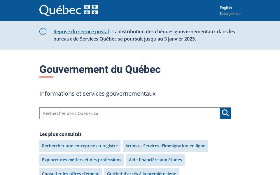 www.quebec.ca/ screen capture