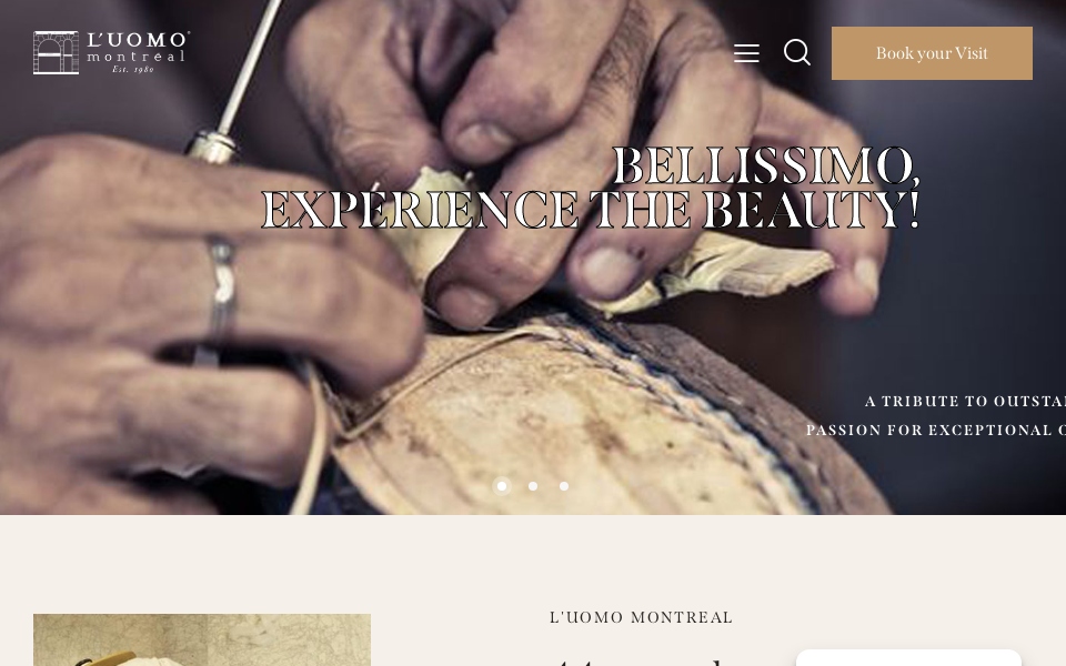 luomo-montreal.com/ screen capture