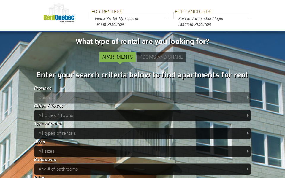www.rentquebecapartments.com/ screen capture