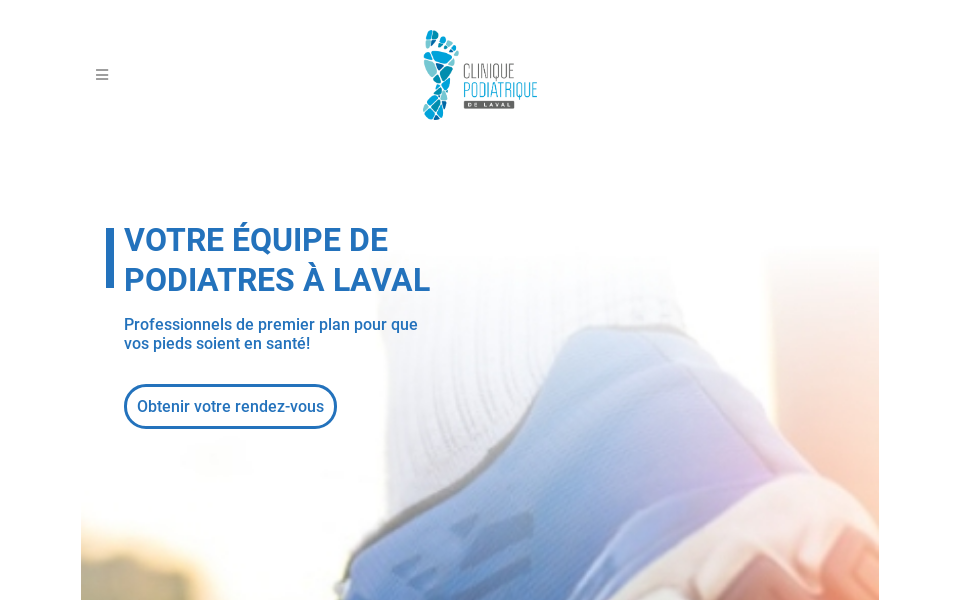 cliniquepodiatriquedelaval.com/ screen capture