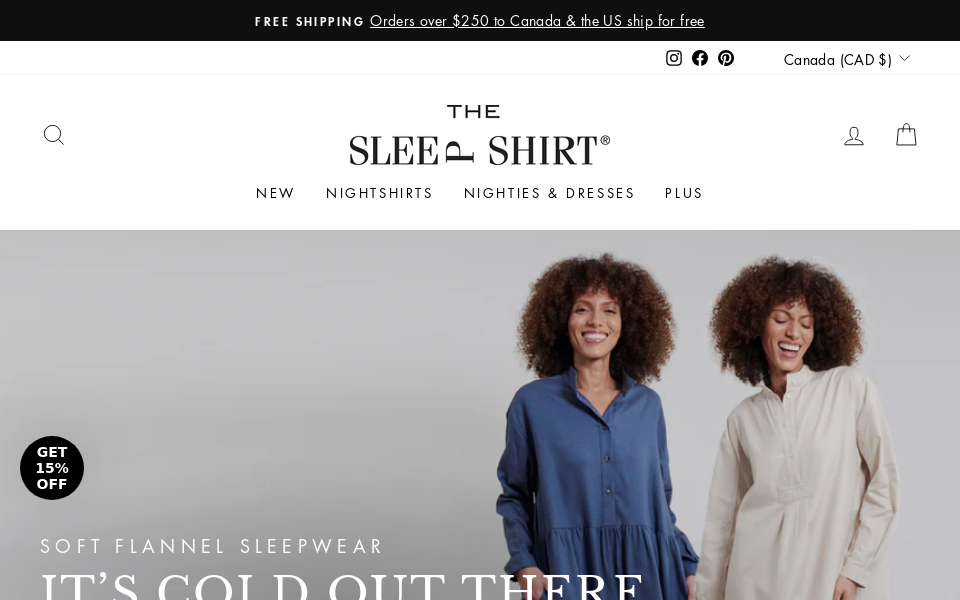 thesleepshirt.com/ screen capture