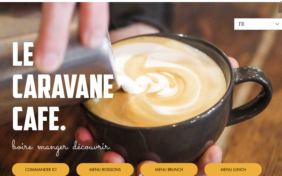 www.lecaravanecafe.com/ screen capture