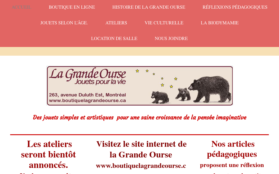 lagrandeourse.jimdo.com/ screen capture