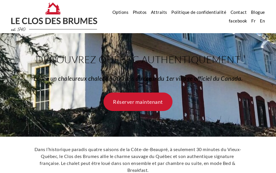 leclosdesbrumes.com/ screen capture