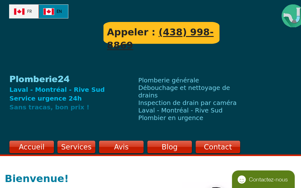 www.plomberie24.com screen capture