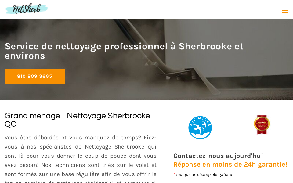 www.nettoyagesherbrooke.com/ screen capture