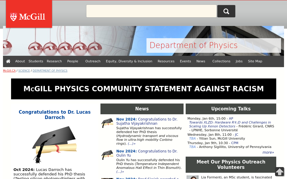 www.physics.mcgill.ca/ screen capture