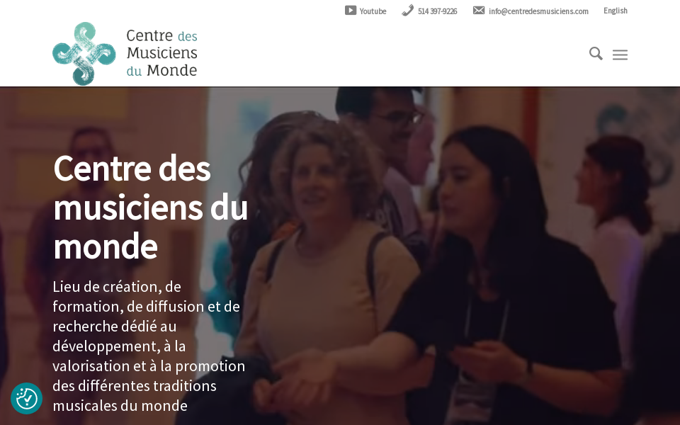 centredesmusiciensdumonde.com/ screen capture