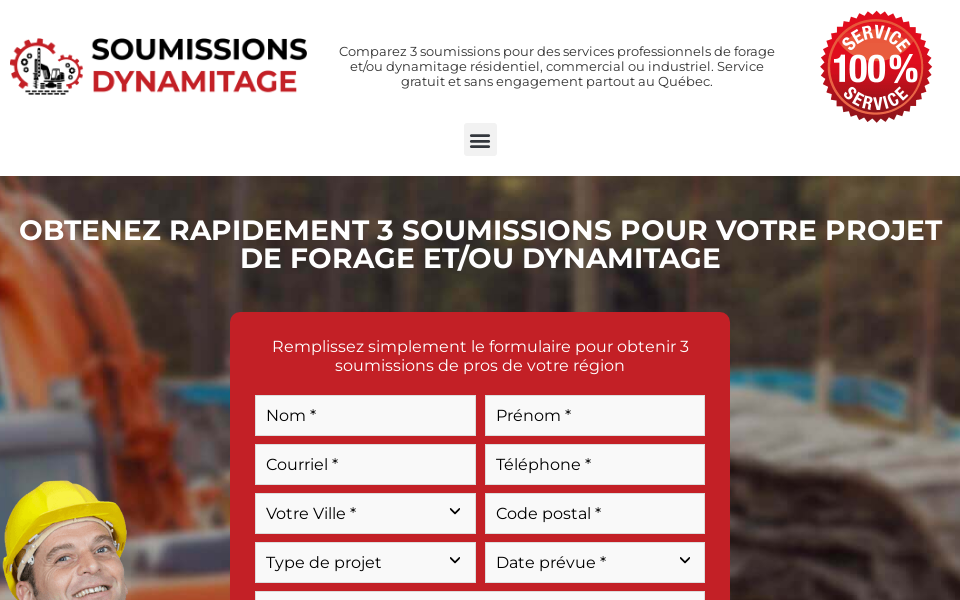 soumissionsdynamitage.ca screen capture