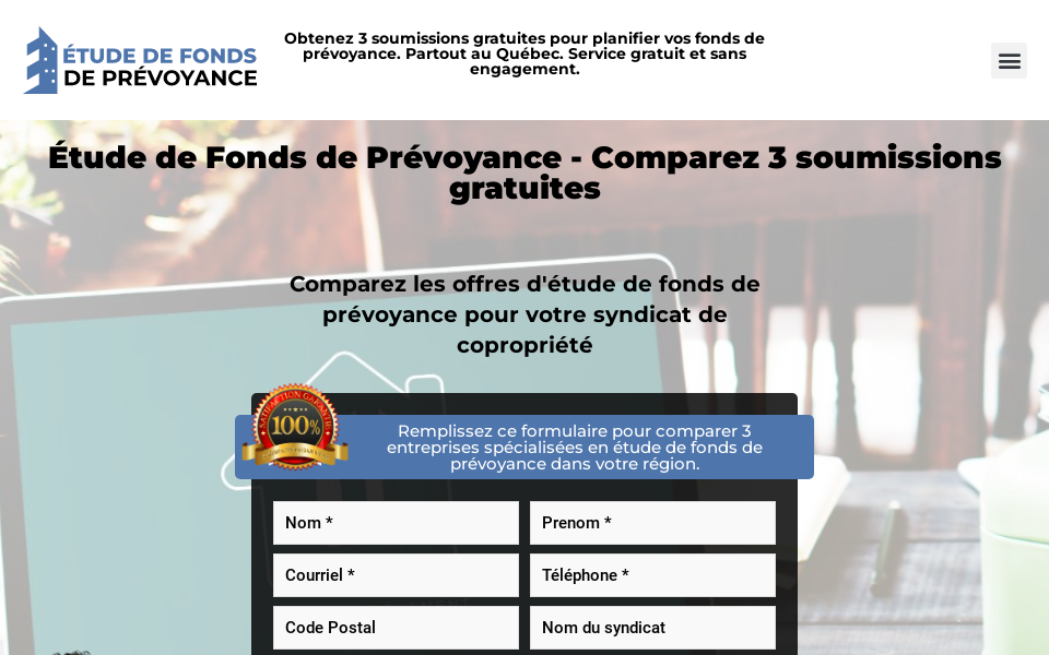 etudedefondsdeprevoyance.ca screen capture