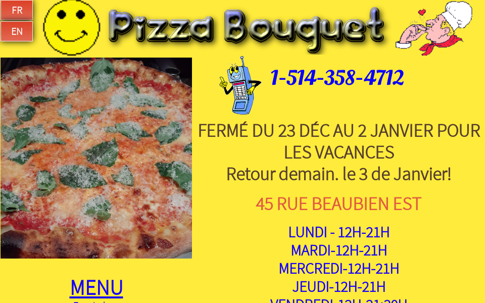 www.pizzabouquet.ca/francais screen capture