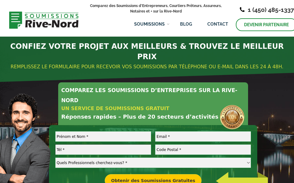 soumissionsrive-nord.ca/ screen capture