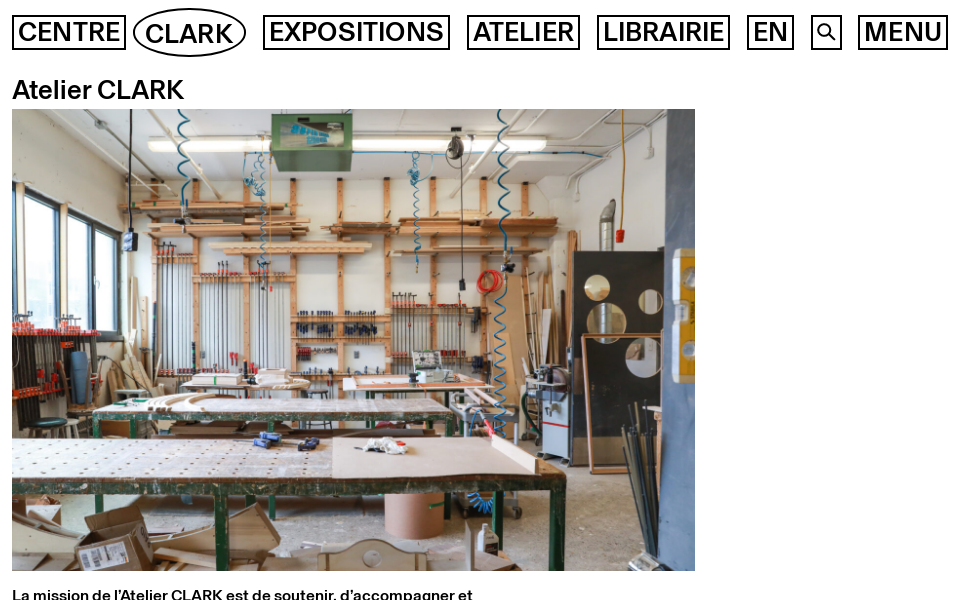 centreclark.com/fr/atelier-clark/ screen capture