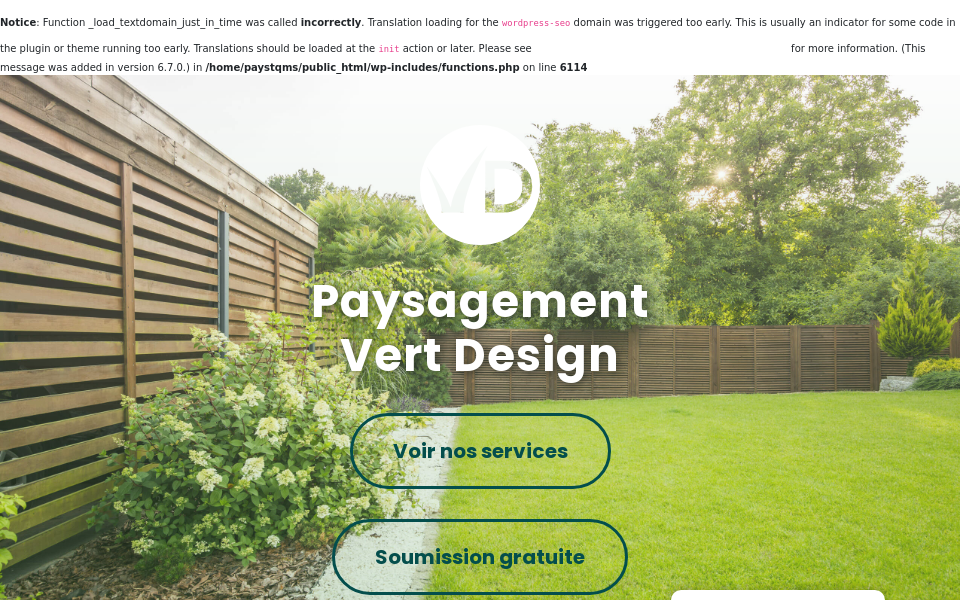 paysagementvertdesign.com/ screen capture