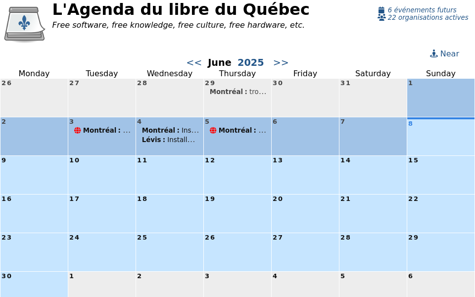 agendadulibre.qc.ca/ screen capture