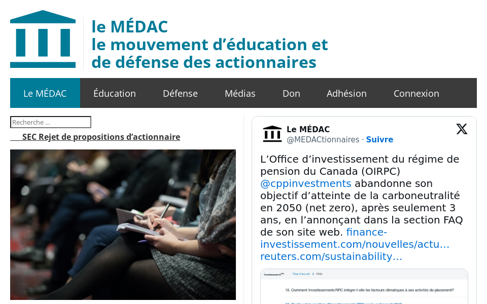 medac.qc.ca/ screen capture