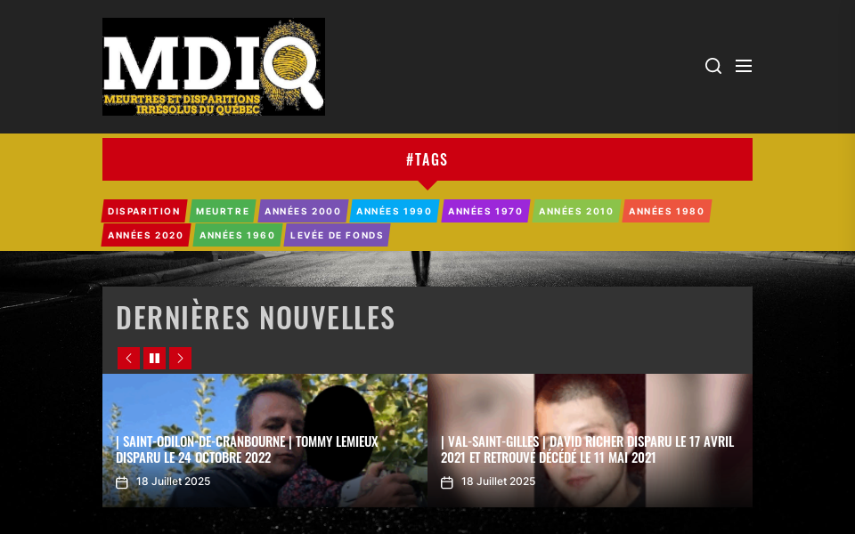 meurtresetdisparitions.com/ screen capture