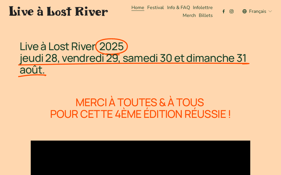 liveatlostriver.com/ screen capture