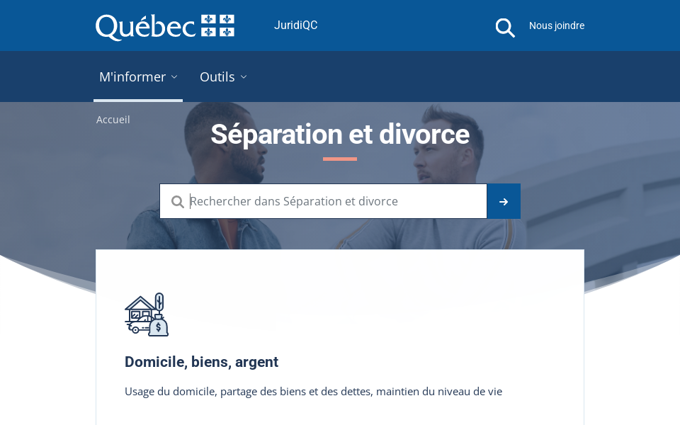 juridiqc.gouv.qc.ca/separation-et-divorce screen capture