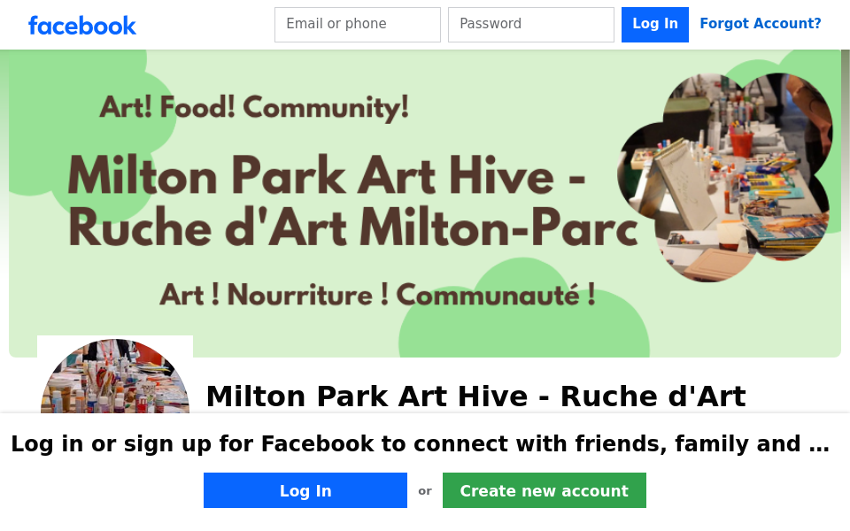 www.facebook.com/p/Milton-Park-Art-Hive-Ruche-dArt-Milton-Parc-61577684315996/ screen capture