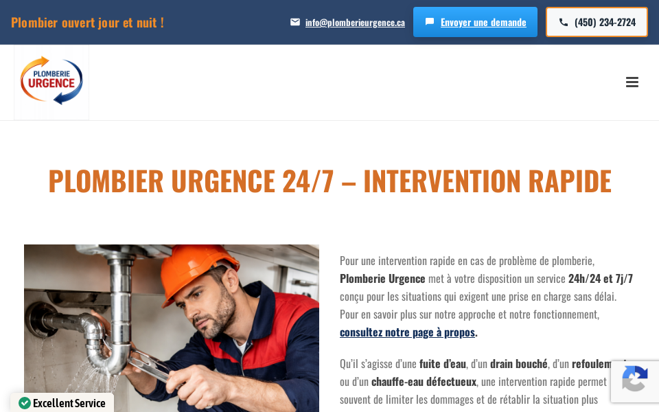 plomberieurgence.ca/ screen capture