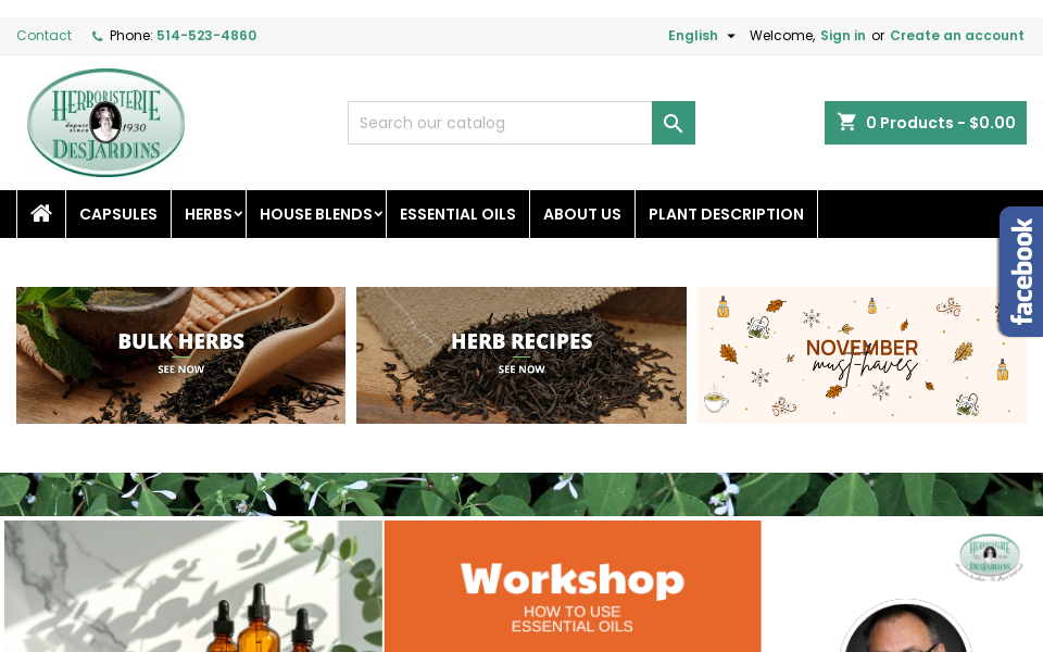 herboristeriedesjardins.com/ screen capture