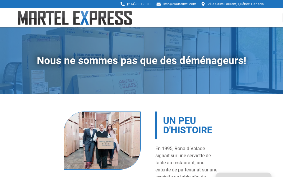 martelexpressmontreal.com/ screen capture