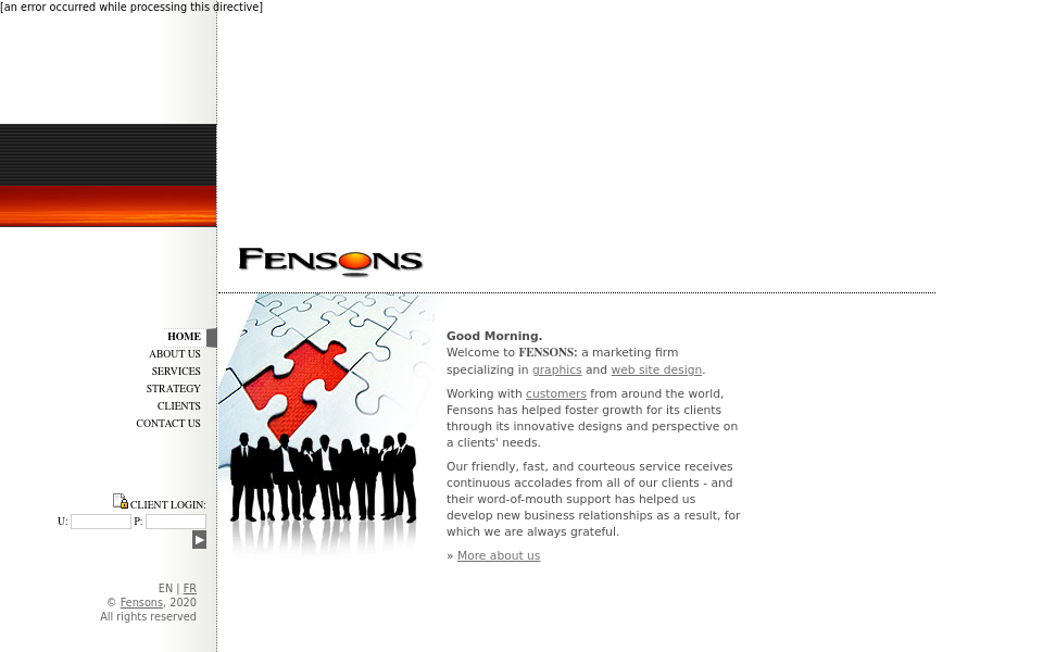 www.fensons.com/ screen capture