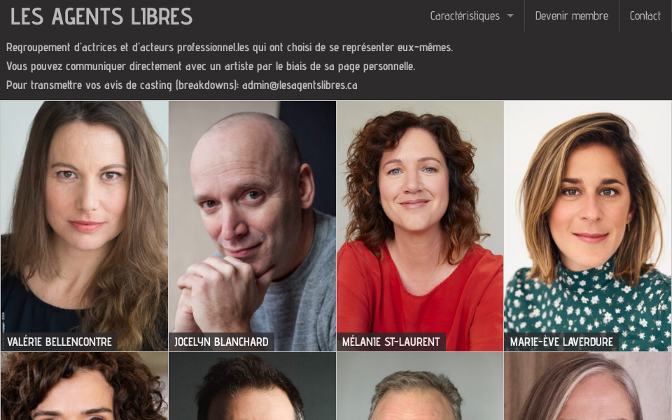 lesagentslibres.ca/ screen capture