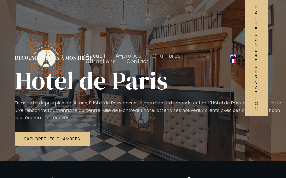 hoteldeparis.ca/ screen capture