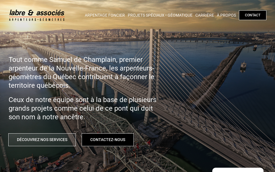 www.labre.qc.ca/ screen capture