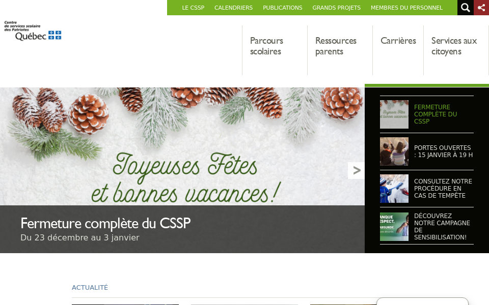 cssp.gouv.qc.ca/ screen capture