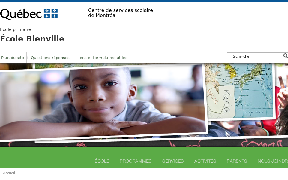 bienville.csdm.ca/ screen capture