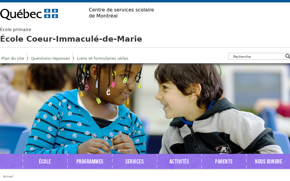 coeur-immacule-de-marie.cssdm.gouv.qc.ca/ screen capture