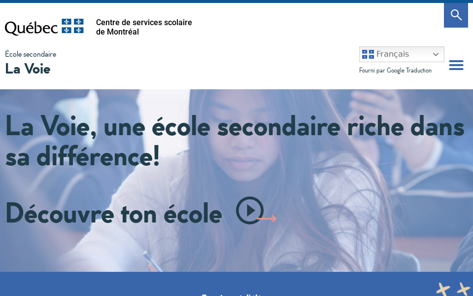 la-voie.csdm.ca/ screen capture