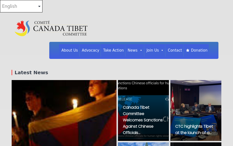 canadatibet.com screen capture