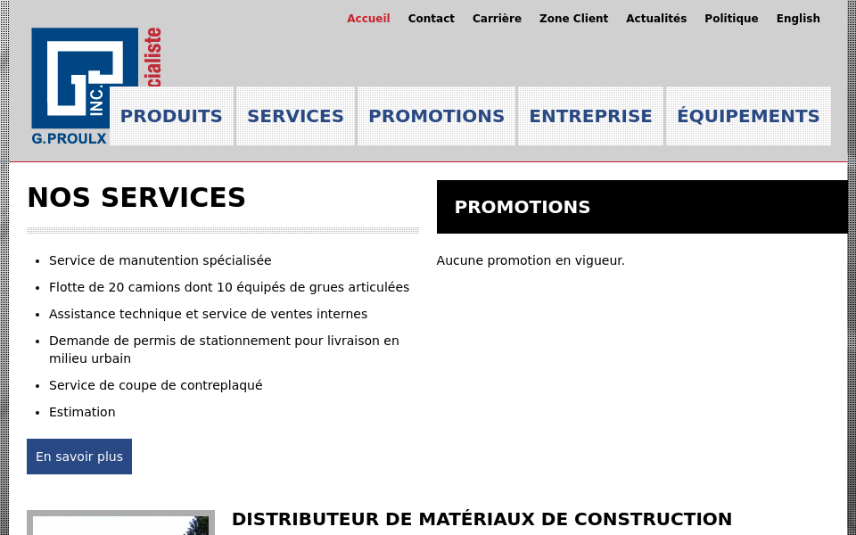 gproulxinc.com/ screen capture