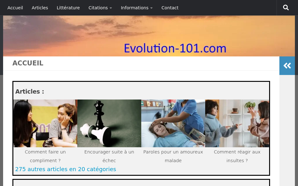 www.evolution-101.com/ screen capture