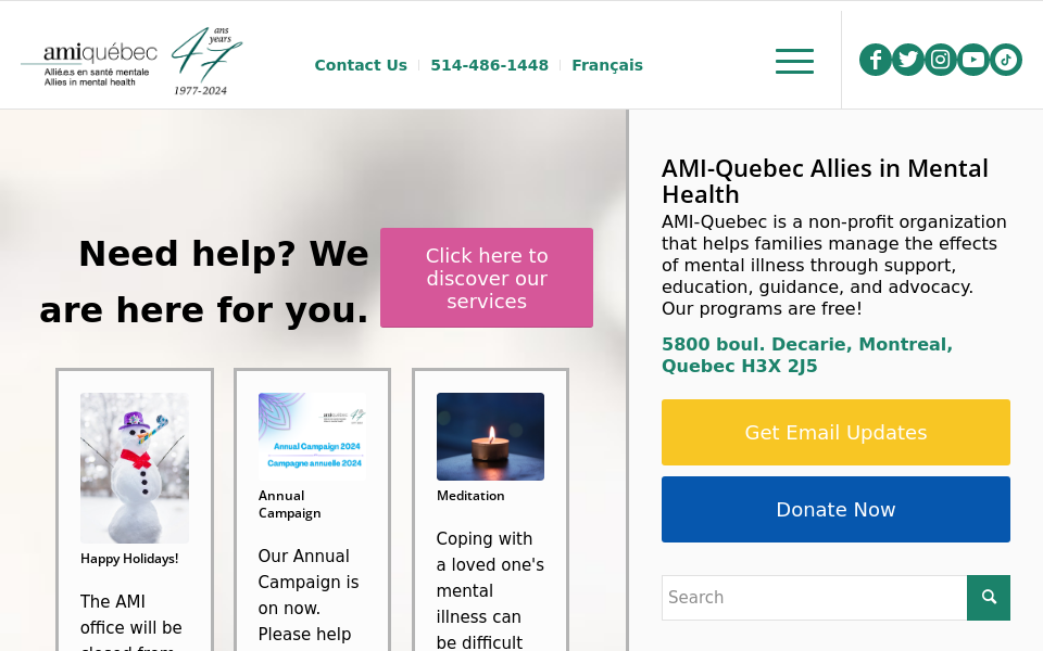 amiquebec.org/ screen capture